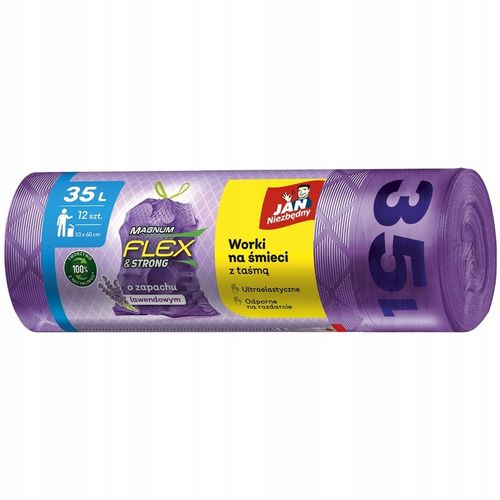 6X WORKI NA ŚMIECI Z TAŚMĄ 35L 6X12 SZT LAWENDOWE MAGNUM FLEX JAN na Arena.pl