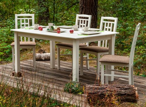 STÓŁ BIAŁY SOSNOWY BELLUNO ELEGANTE PL022B na Arena.pl