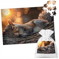 PUZZLE TRADYCYJNE - ZWIERZĘTA DZIKIE LEŚNE WIEWIÓRKA - 96 el