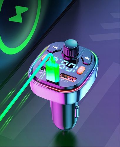 TRANSMITER FM BLUETOOTH 5.0 ŁADOWARKA QC 3.0 PD 20W RGB 2x USB USB-C na Arena.pl