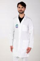 Fartuch medyczny męski biały z HAFTEM z TWOIM LOGO NAPISEM 10 sztuk