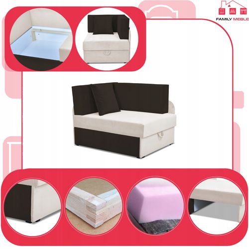 Narożnik dziecięcy Denis Duo rozkładany pojemnik łóżko dzieci materac kubuś na Arena.pl