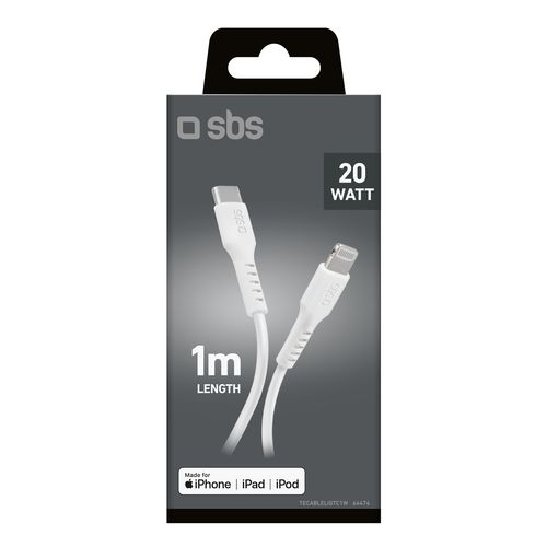 Kabel przewód z certyfikatem MFi USB-C - iPhone Lightning 1m - biały na Arena.pl
