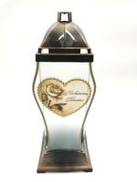 KAPLICZKA ZNICZ SZKLANY DLA TATY ZNICZ SERCA KOCHANEMU TACIE LAMPION