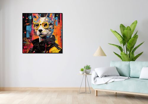 Plakat 90x90cm Kot w Miejskim Stylu na Arena.pl