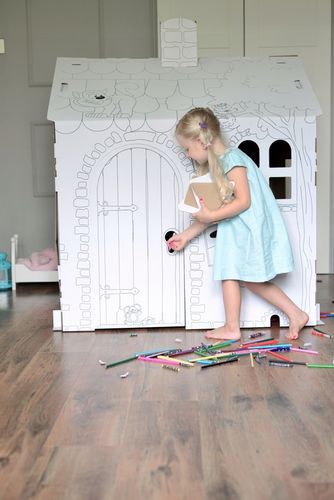 DOMEK Z TEKTURY tekturowy do malowania kartonowy na Arena.pl