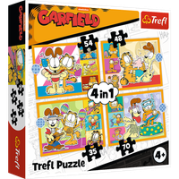 Puzzle - 4w1 (35, 48, 54, 70) - Garfield Kocha lasanię - Trefl 34673