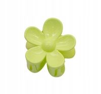 Piękna spinka klamra akrylowa kwiatek 3,5cm zielony