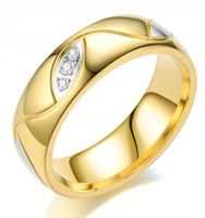 PIĘKNA PIERŚCIONEK OBRĄCZKA CYRKONIE 316L r.19