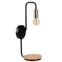 Kinkiet industrialny Bipi 21-76847 Candellux z włącznikiem drewniany czarny