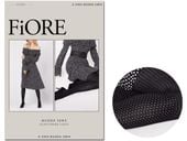 Czarne rajstopy 40 den w białe kropki Fiore Black 2