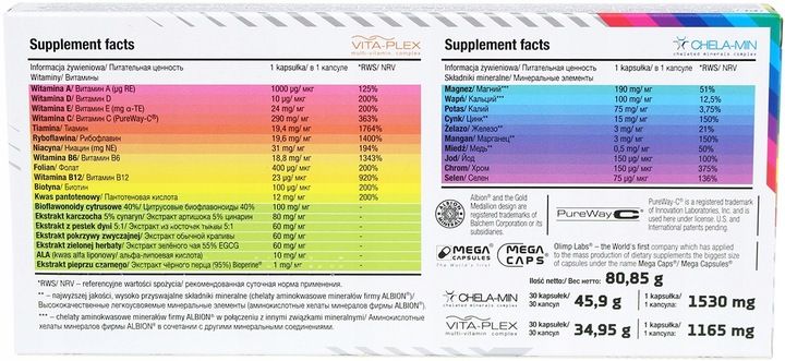 Suplement diety Olimp Vita-min Multiple Sport 60 kapsułek zdjęcie 2
