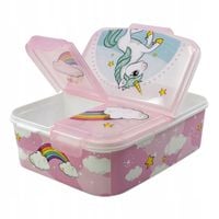 Lunchbox Pudełko Śniadaniówka JEDNOROŻEC Unicorn Dziecięcy Pojemnik 3 komo