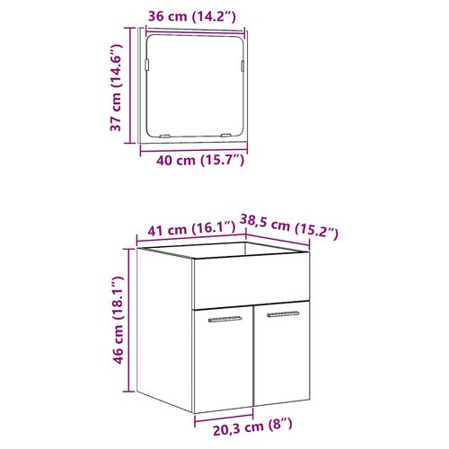 2-częściowy zestaw mebli łazienkowych, dąb artisan na Arena.pl