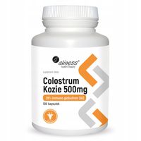 Aliness Colostrum Kozie SIARA 500mg 100 kapsułek ODPORNOŚĆ PRZED INFEKCJAMI