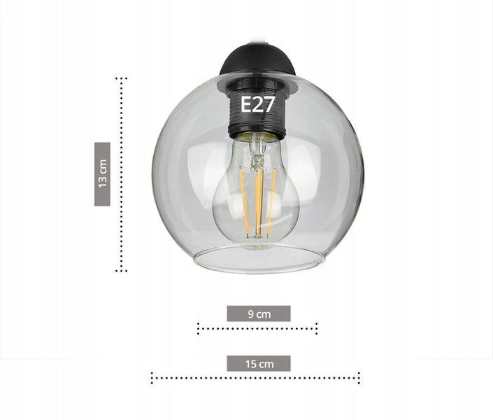 Szklana Lampa Ścienna Kinkiet LED KULA KULE zdjęcie 12