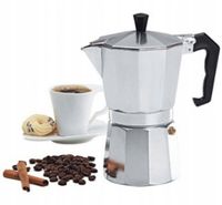 KAWIARKA ZAPARZACZ DO KAWY 12 KAW 600ml ALUMINIOWA DZBANEK srebrny