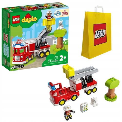 KLOCKI LEGO DUPLO 10969 WÓZ STRAŻACKI STRAŻ POŻARNA ZESTAW DLA DZIECI +TORB na Arena.pl