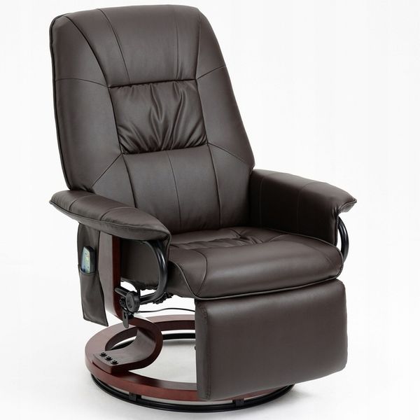 FOTEL MASUJĄCY ROZKŁADANY WYPOCZYNKOWY BRĄZOWY zdjęcie 1