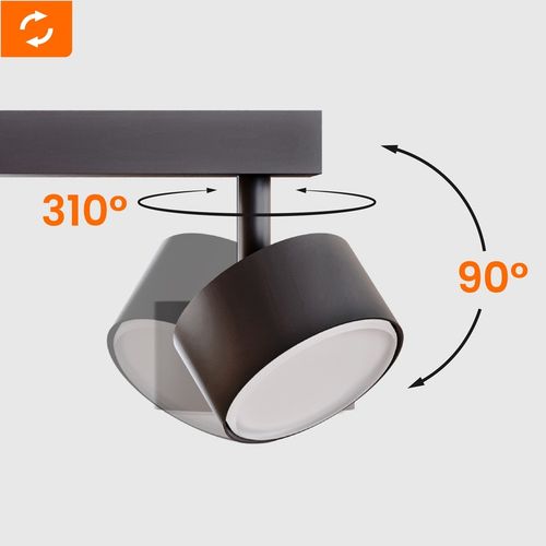 Lampa Sufitowa Szyna 4x GX53 Spot Reflektor Oprawa Ruchoma Czarna 60cm na Arena.pl