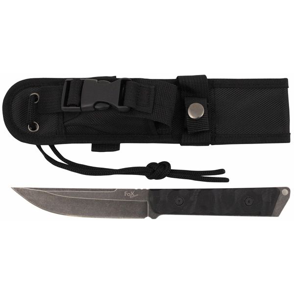 NÓŻ FIGHTER UCHWYT G 10 CZARNY zdjęcie 1