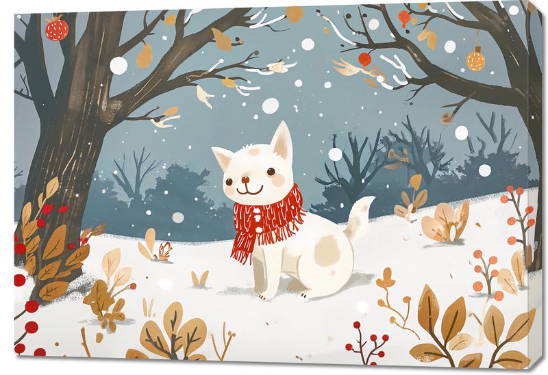 Obraz 100x70cm Śnieżny Kompan zdjęcie 1