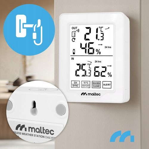 STACJA POGODOWA BEZPRZEWODOWA TERMOMETR HIGROMETR CZUJNIK ZEWNĘTRZNY na Arena.pl