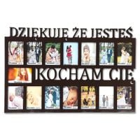 Multirama ramka na zdjęcia z napisem Dziękuję że jesteś Kocham Cię 15 zdjęć