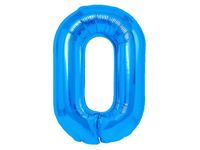 Balon foliowy "cyfra 0", ciemno niebieska, 100 cm [balon na hel]