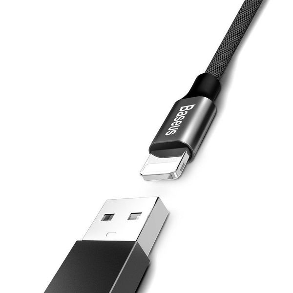 kabel baseus yiven lightning 1.2m 2a - czarny zdjęcie 2