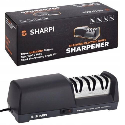 Elektryczna Ostrzałka Diamentowa Sharpi do Noży Kuchennych - 15° na Arena.pl