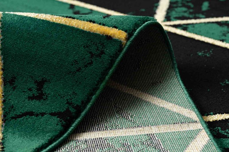 RUG/LU/ESTEMA/MARBLETRIANGLES/BOTTLEGREEN+GOLD/140x190 zdjęcie 6