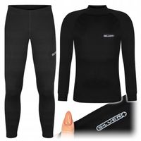 BIELIZNA TERMOAKTYWNA MĘSKA NA ZIMĘ KOMPLET M DAMSKI MESZEK ODBLASK SILVER+