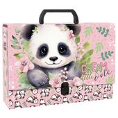 Gruba Sztywna Teczka z Rączką  Panda #G2
