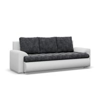 Kanapa rozkładana, Bosco, plecionka, ekoskóra, 222x96x92 cm | TYLETEGOTU