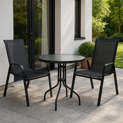 MEBLE OGRODOWE KOMPLET STÓŁ KRZESŁA MEBLE NA BALKON TARAS BERGAMO 60 na Arena.pl