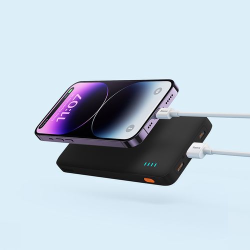 Powerbank Airpow 20W 10000mAh z kablem USB-A - USB-C 30cm - czarny na Arena.pl