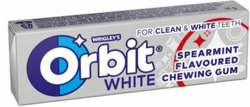 GUMA ORBIT DRAŻE WHITE SPEARMINT 14G zdjęcie 1