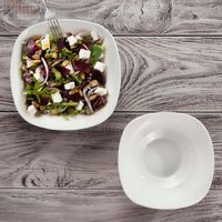 SALATERKA MISKA 19cm SZKLANA MISKI DO ZUPY PRZEKĄSEK ZESTAW BIAŁY 6 szt