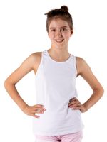 Podkoszulka dziewczęca bokserka bawełniana biała 134-140 YOCLUB