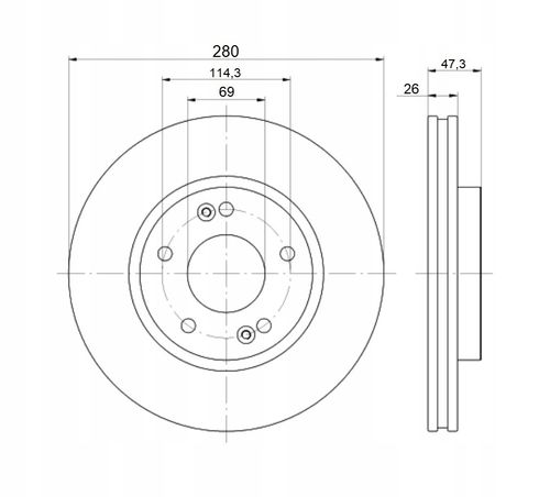 TARCZA HAM PRZOD 280X26 V MIKODA na Arena.pl