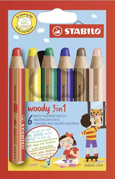 Kredki Woody (6 sztuk) zdjęcie 1