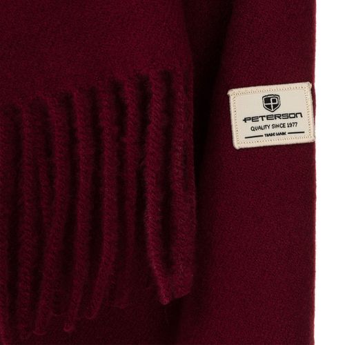 bordowy szalik na zimę z ciepłej tkaniny - peterson na Arena.pl