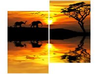 80X70CM AFRYKA DUO OBRAZ