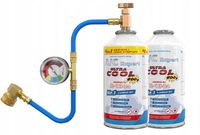 ZESTAW DO NAPEŁNIANIA KLIMATYZACJI AUT GAZ CZYNNIK CHŁODNICZY R134A + 4W1