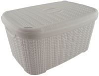 KOSZYK KOSZ PLASTIKOWY Z POKRYWKĄ 12 LITRÓW 37x25x19 cm