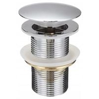 Korek Umywalkowy bez Przelewu Automatyczny "Klik Klak" Srebrny Chrom Połysk