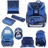 Zestaw tornister plecak szkolny UltraLight Plus Blue Shark rekin HERLITZ