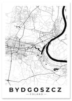 Plakat plakaty mapa miasta Bydgoszcz 21x29,7 cm A4