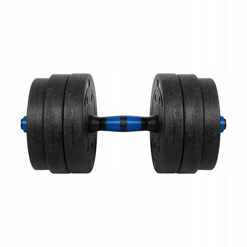Hantle bitumiczne regulowane zestaw hantli 2x10kg do ćwiczeń ciężarki gryf na Arena.pl